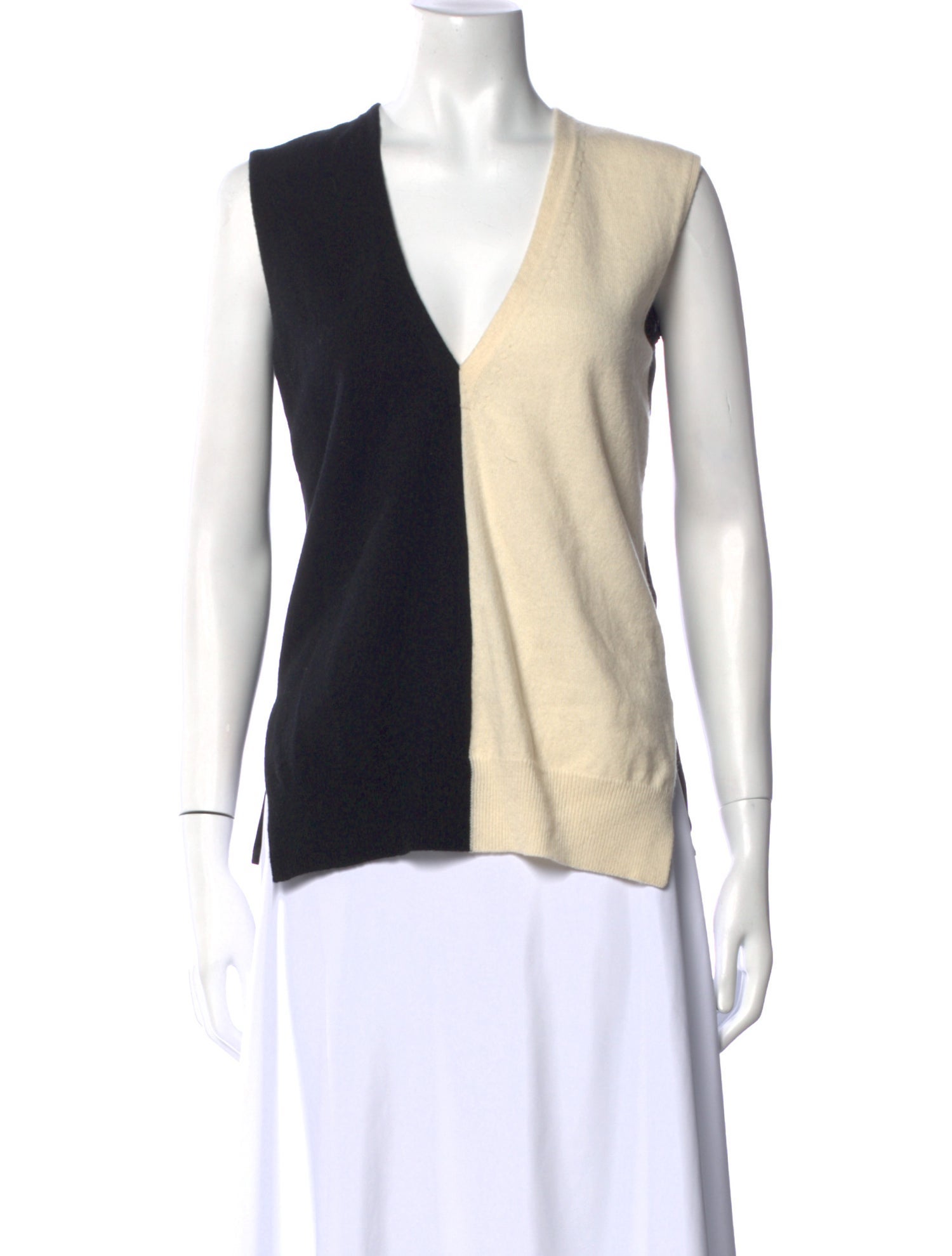 Haider Ackermann Wool Colorblock Pattern Top