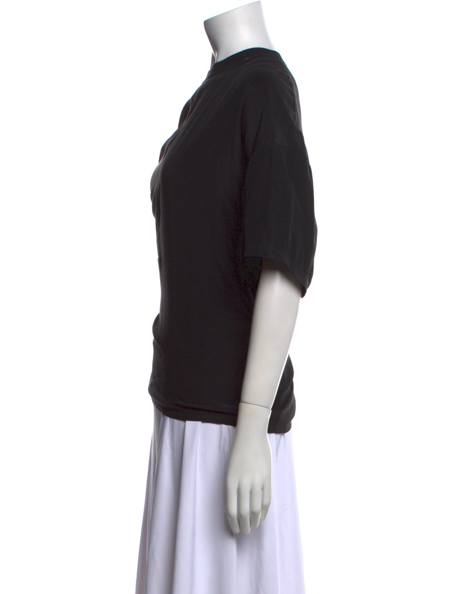 Haider Ackermann Silk Bateau Neckline Top