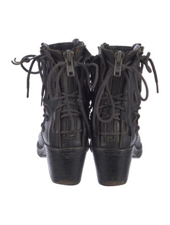 Haider Ackermann Leather Lace-Up Boots