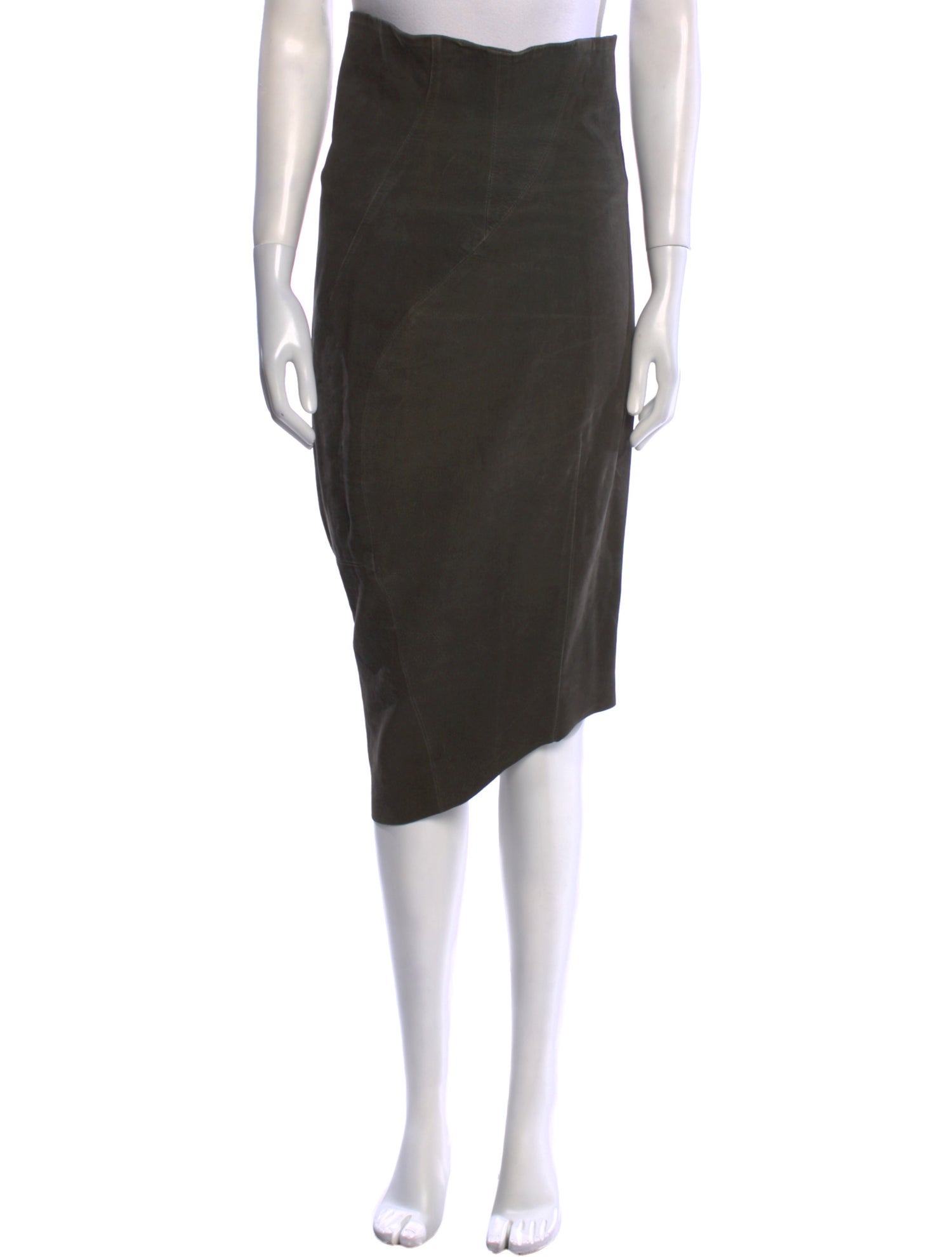 Haider Ackermann Linen Midi Length Skirt