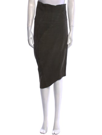 Haider Ackermann Linen Midi Length Skirt