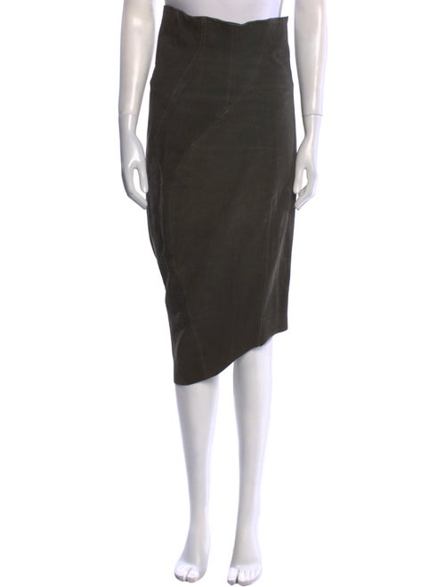 Haider Ackermann Linen Midi Length Skirt