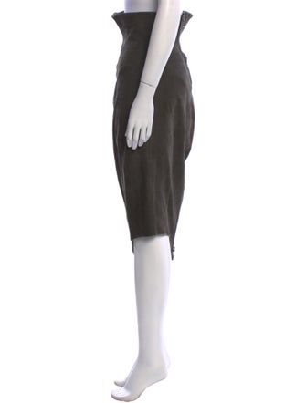 Haider Ackermann Linen Midi Length Skirt