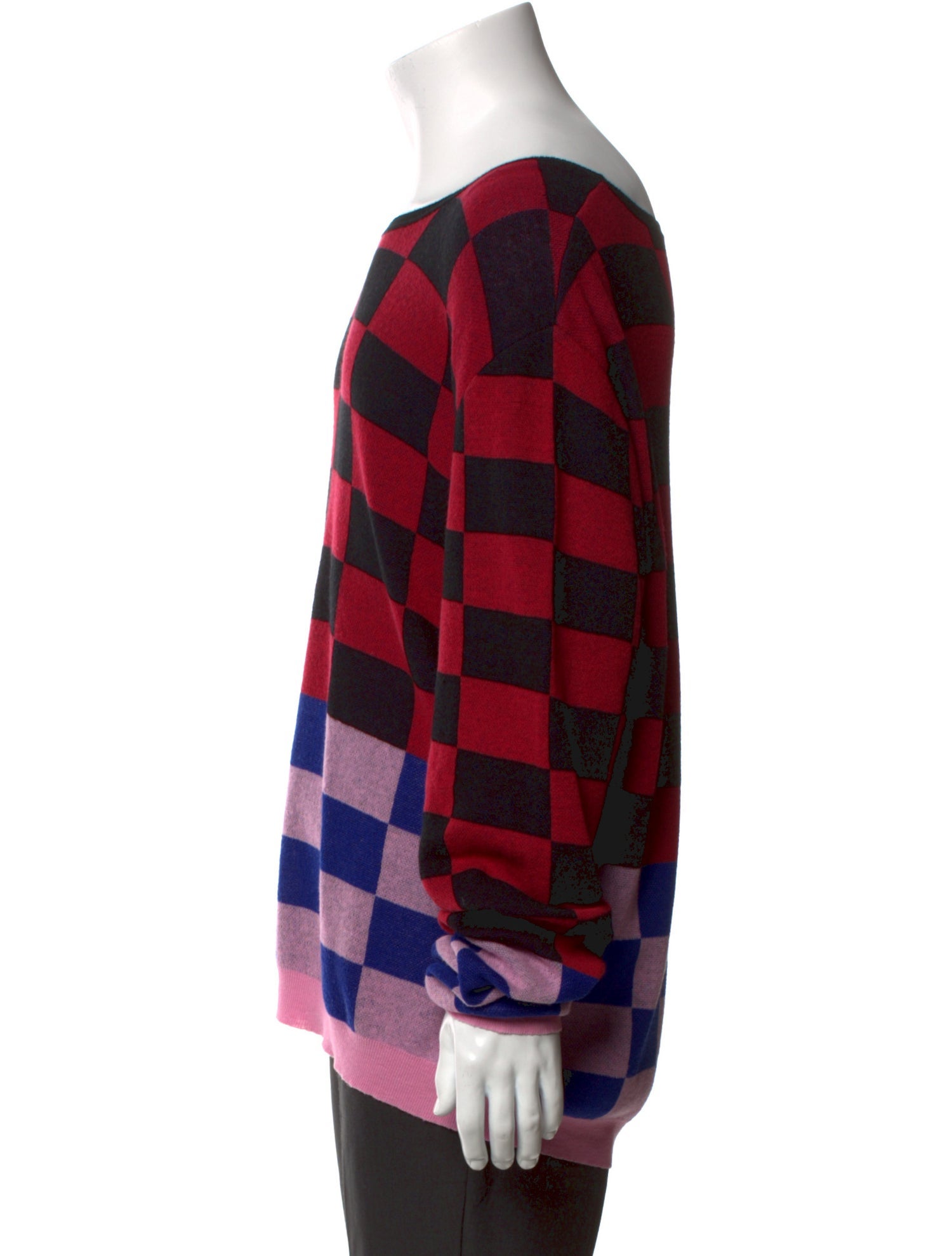 Haider Ackermann Plaid Print Scoop Neck Pullover