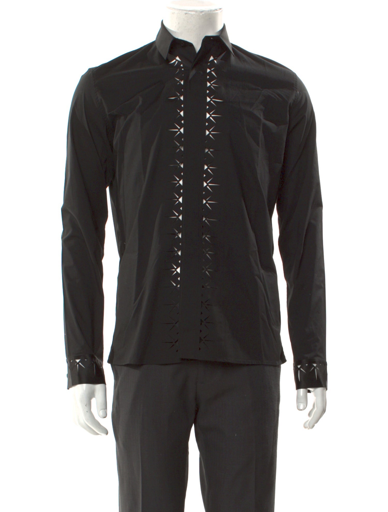 Haider Ackermann Striped Long Sleeve Tuxedo Shirt