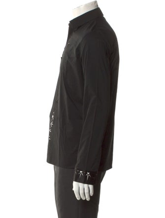 Haider Ackermann Striped Long Sleeve Tuxedo Shirt