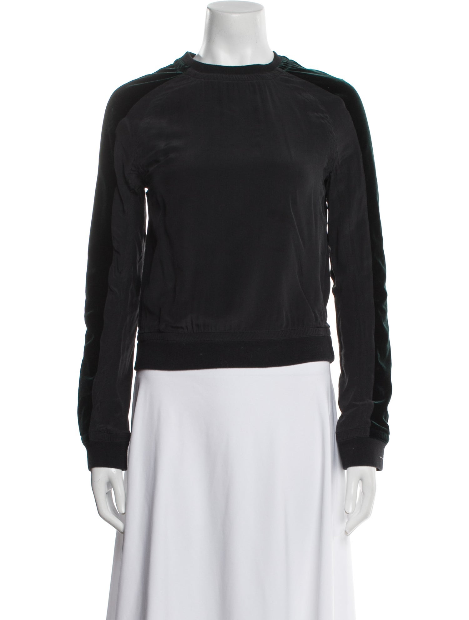 Haider Ackermann Silk Mock Neck Sweatshirt