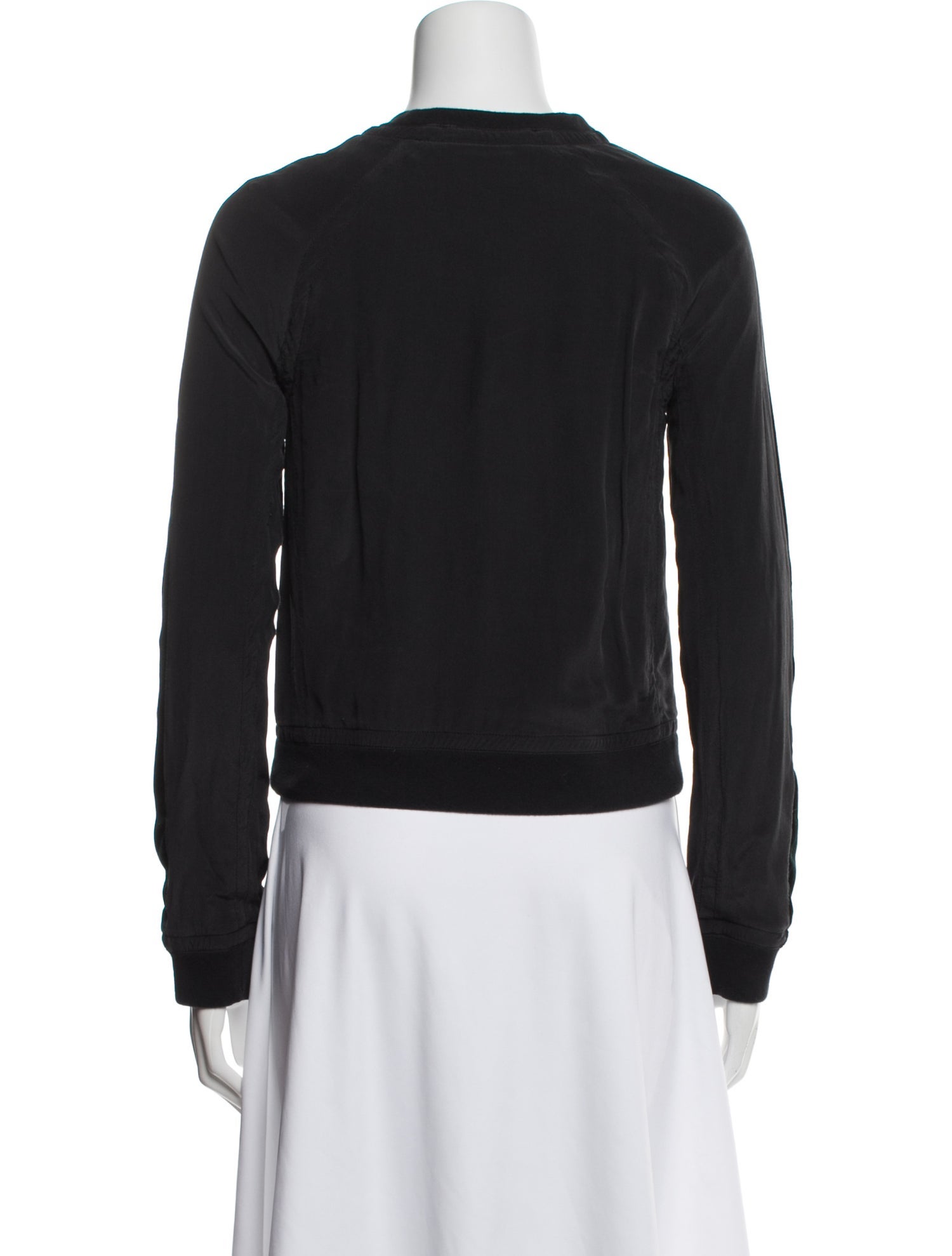 Haider Ackermann Silk Mock Neck Sweatshirt