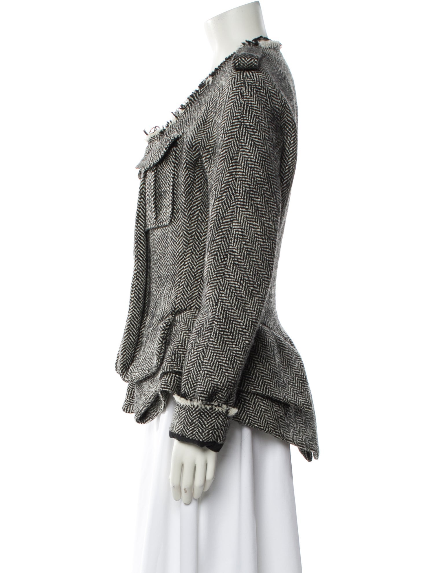 Haider Ackermann Wool Tweed Pattern Jacket