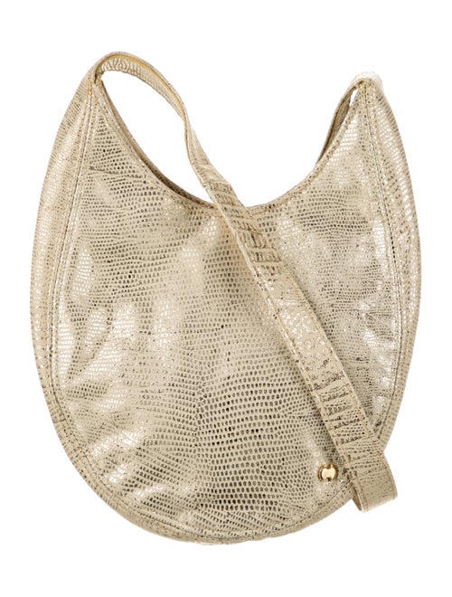 Halston Leather Crossbody Bag Gold