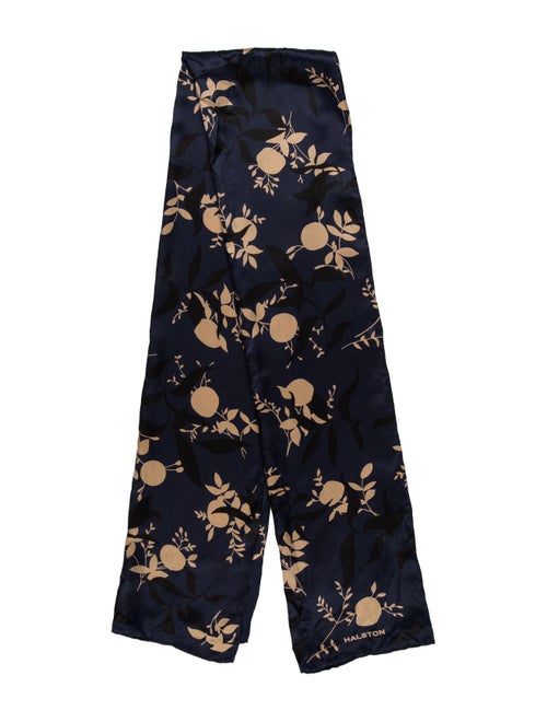 Halston Printed Scarf Blue