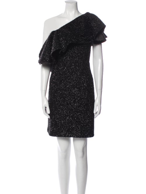 Halston One-Shoulder Mini Dress
