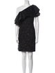Halston One-Shoulder Mini Dress