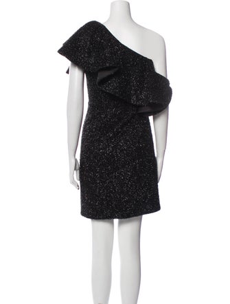 Halston One-Shoulder Mini Dress