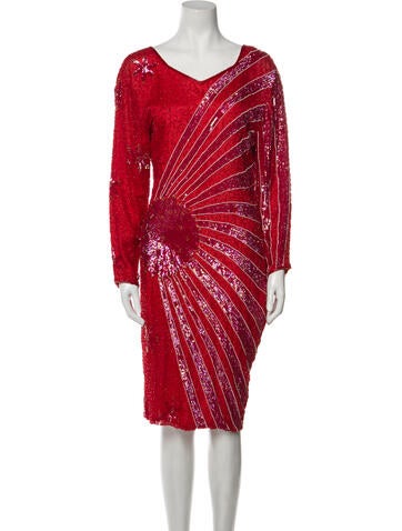 Halston Dresses Vintage Knee-Length Dress M