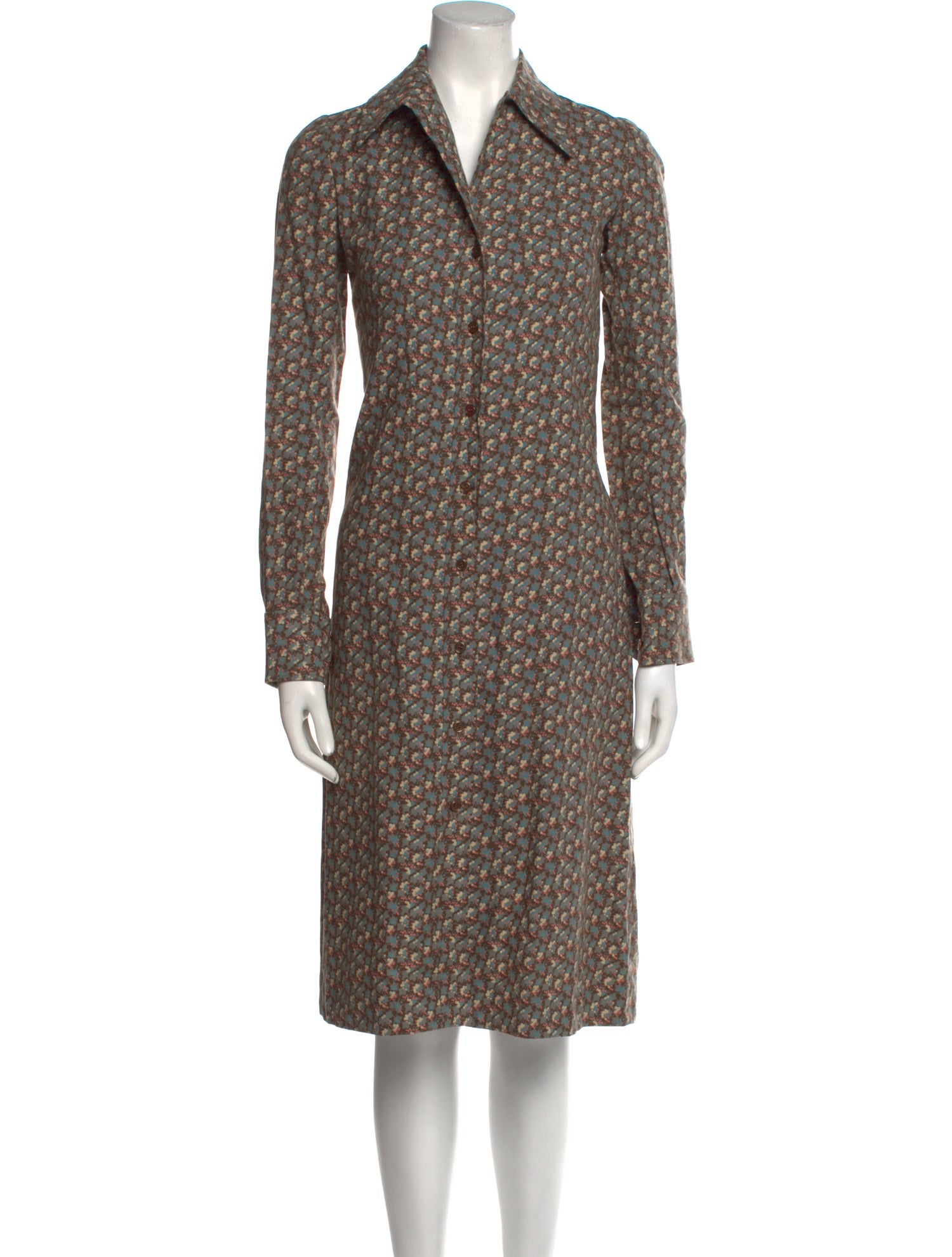 Halston Vintage Midi Length Dress