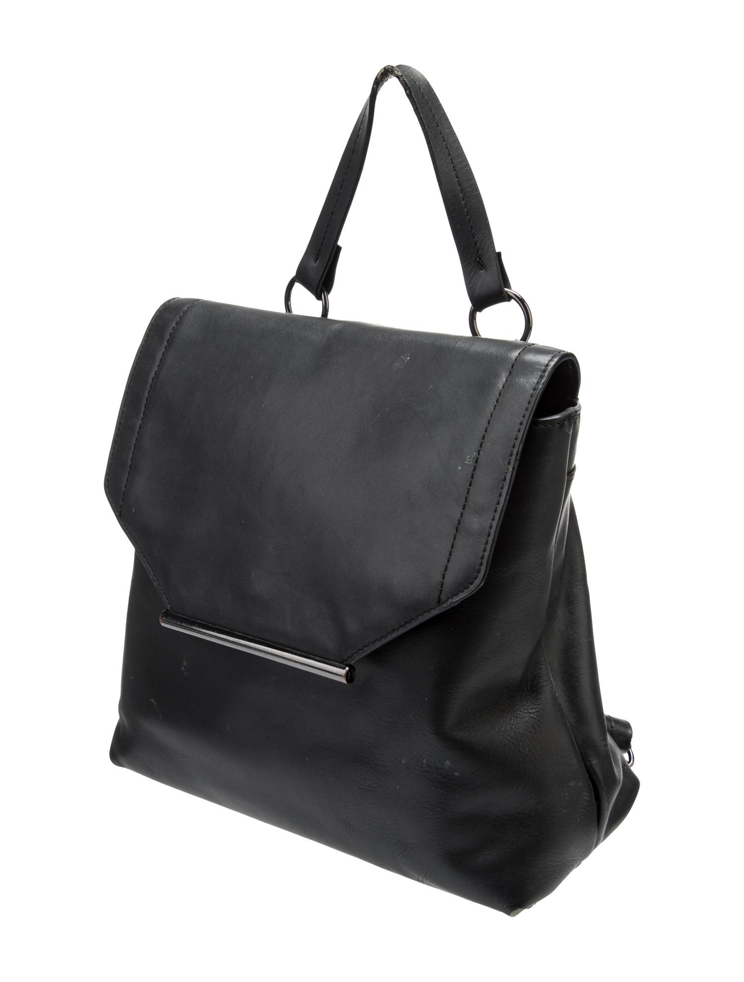 Halston Leather Backpack - Black Backpacks, Handbags - HAL35403 | The ...