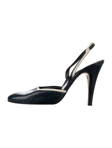Halston Pumps Vintage 1970's Slingback 8