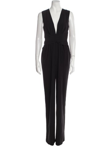 Halston Jumpsuits and Rompers Plunge Neckline Jumpsuit US 2 | XS
