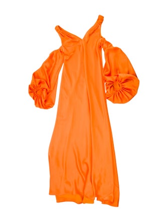 Halston Mock Neck Long Dress