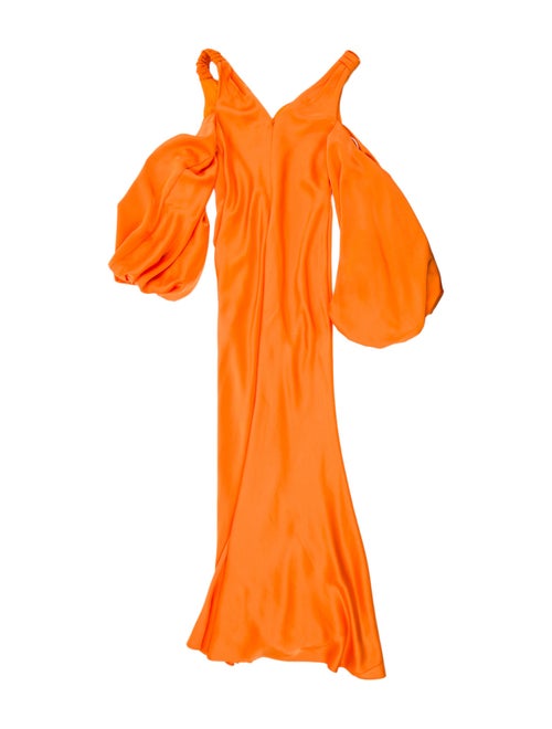 Halston Mock Neck Long Dress