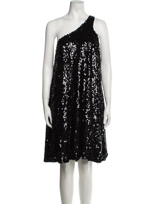 Halston One-Shoulder Mini Dress