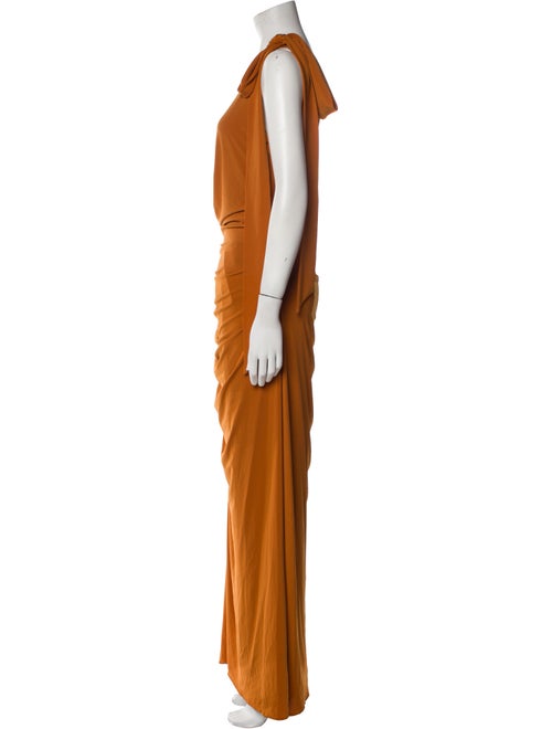 Halston One-Shoulder Long Dress