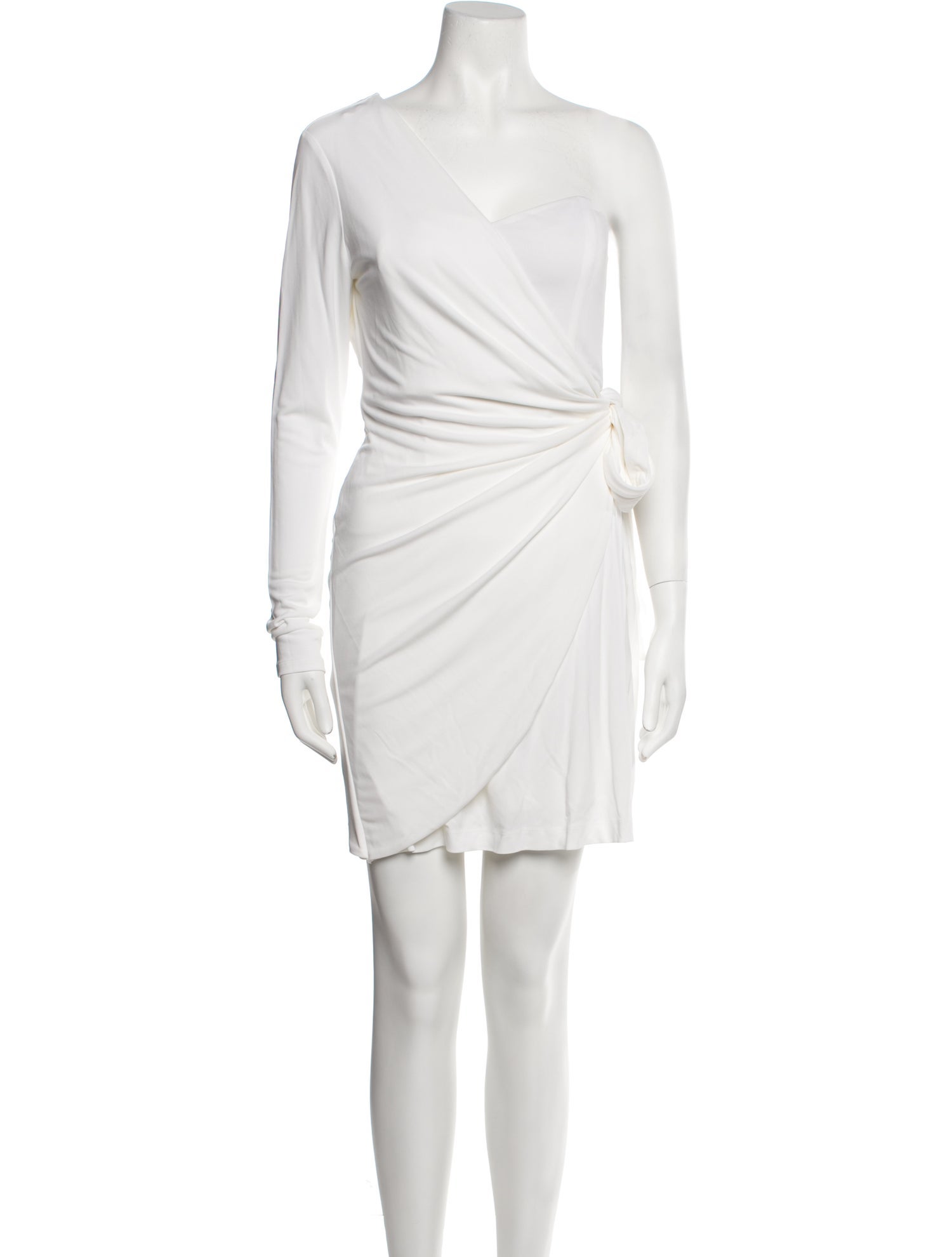 Halston One-Shoulder Mini Dress