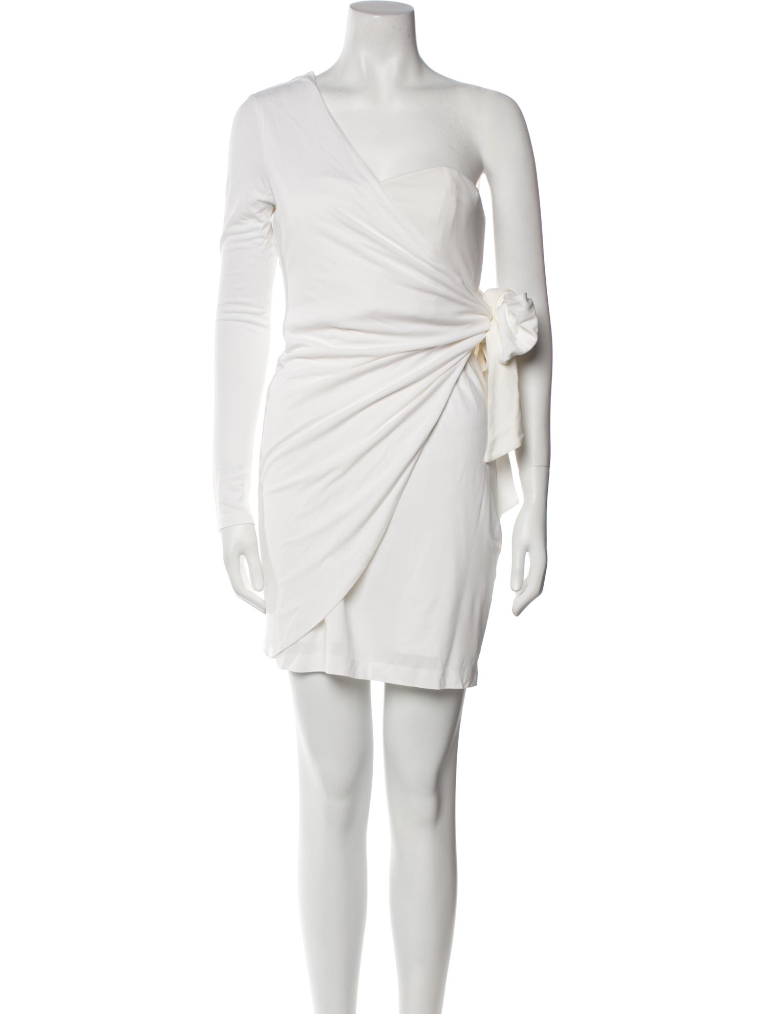 Halston One-Shoulder Mini Dress