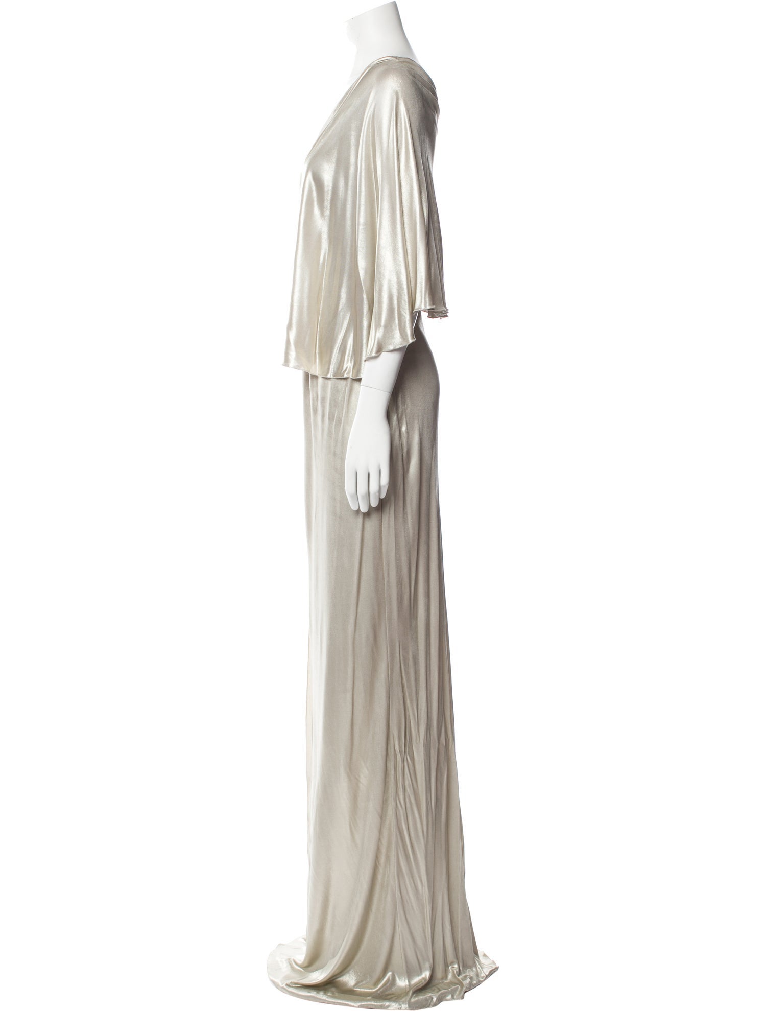 Halston One-Shoulder Long Dress