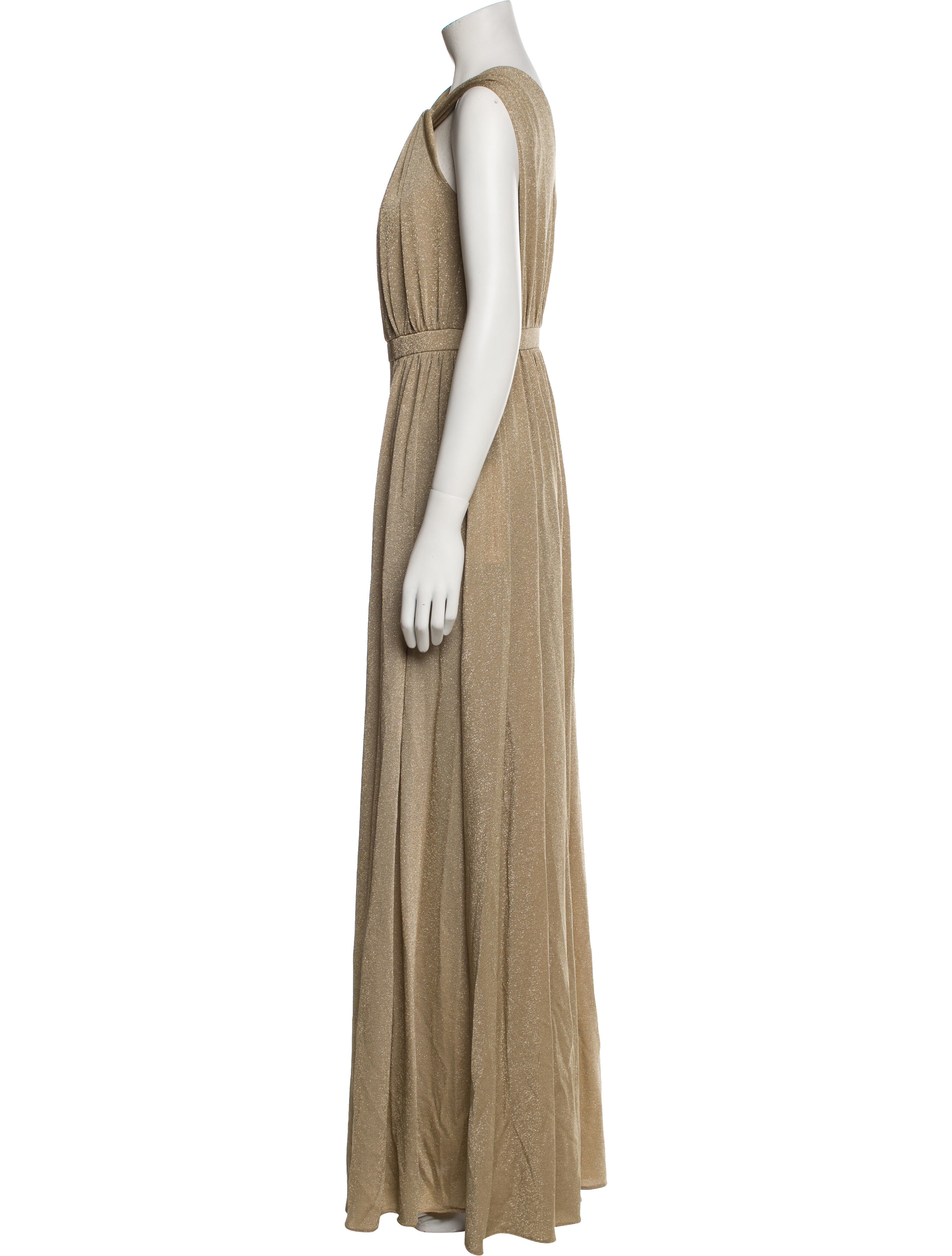 Halston Halterneck Long Dress w/ Tags - Gold Dresses, Clothing - HAL38830 | The RealReal Halston Halterneck Long Dress w/ Tags - Gold Dresses, Clothing - HAL38830 | The RealReal