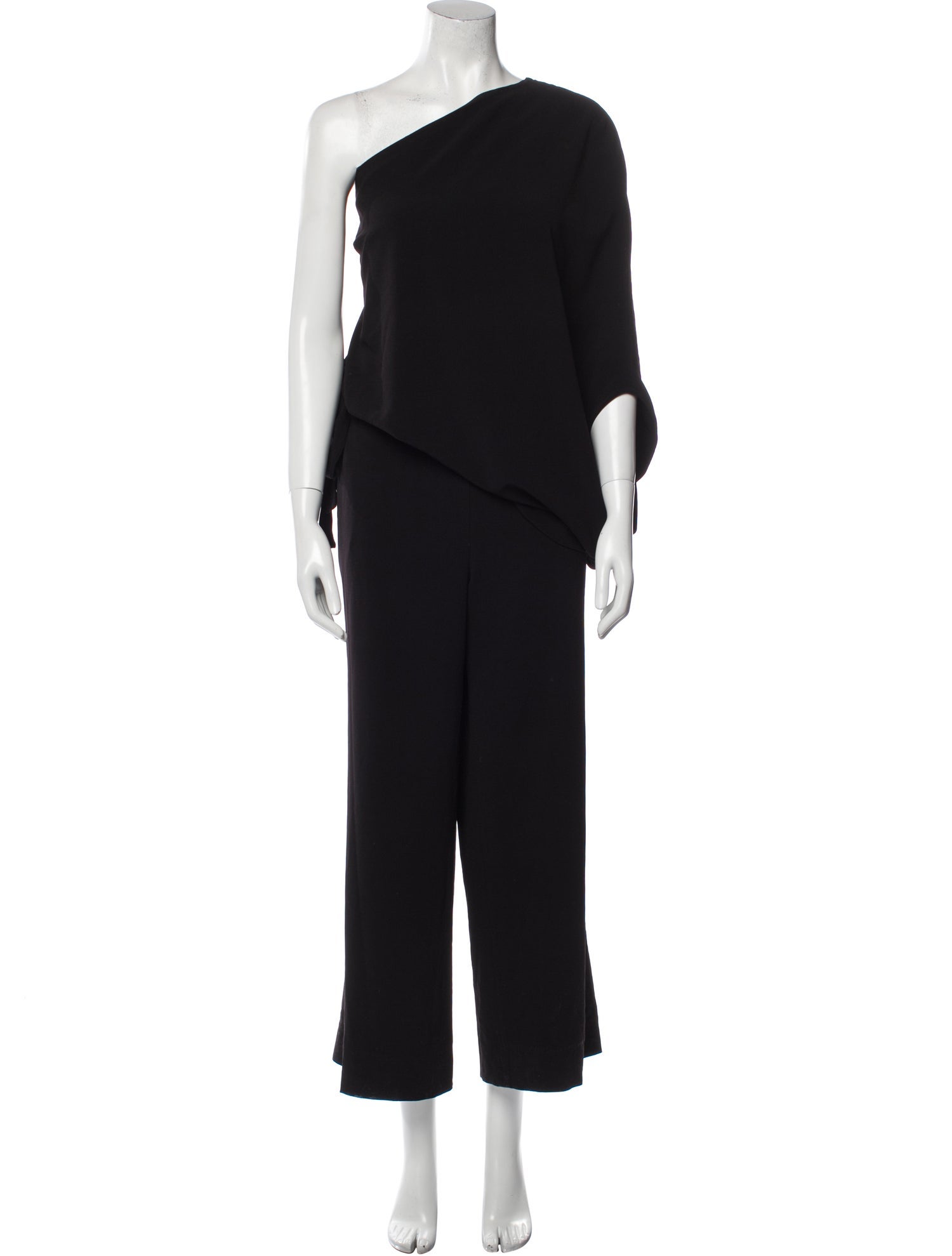 Halston One-Shoulder Jumpsuit