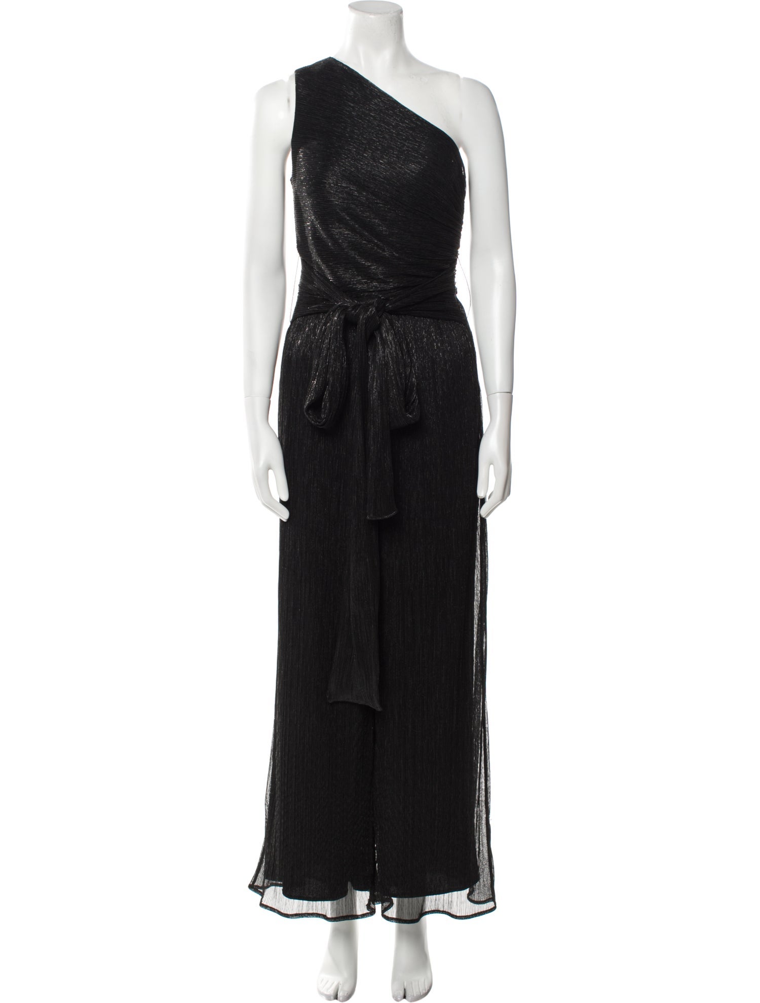 Halston One-Shoulder Jumpsuit