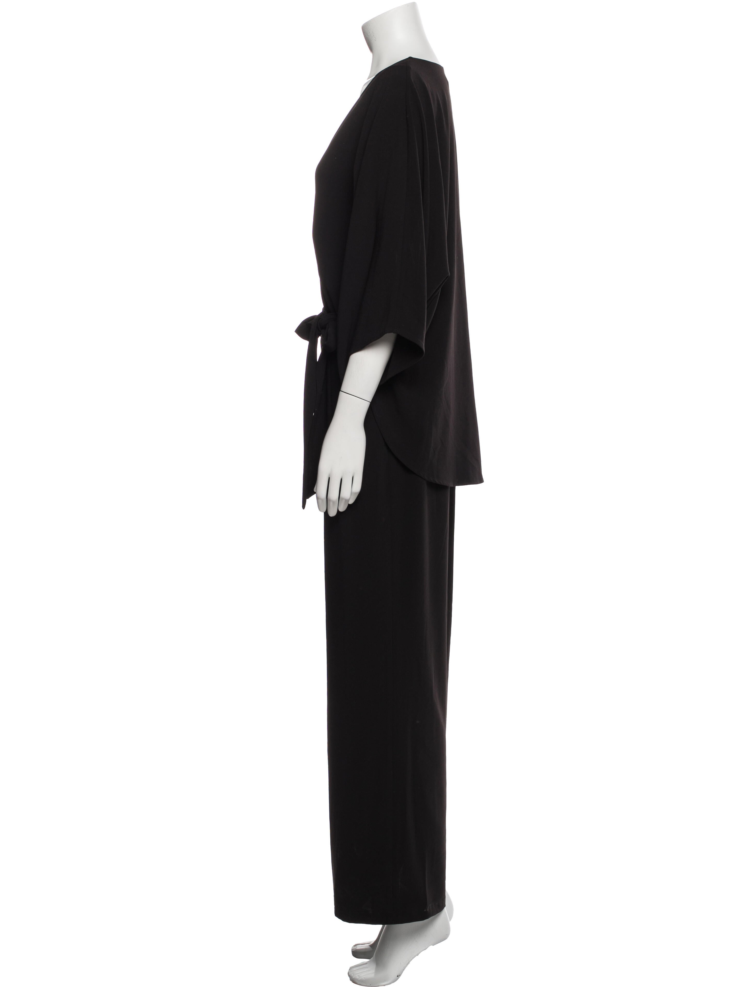 Halston V-Neck Jumpsuit
