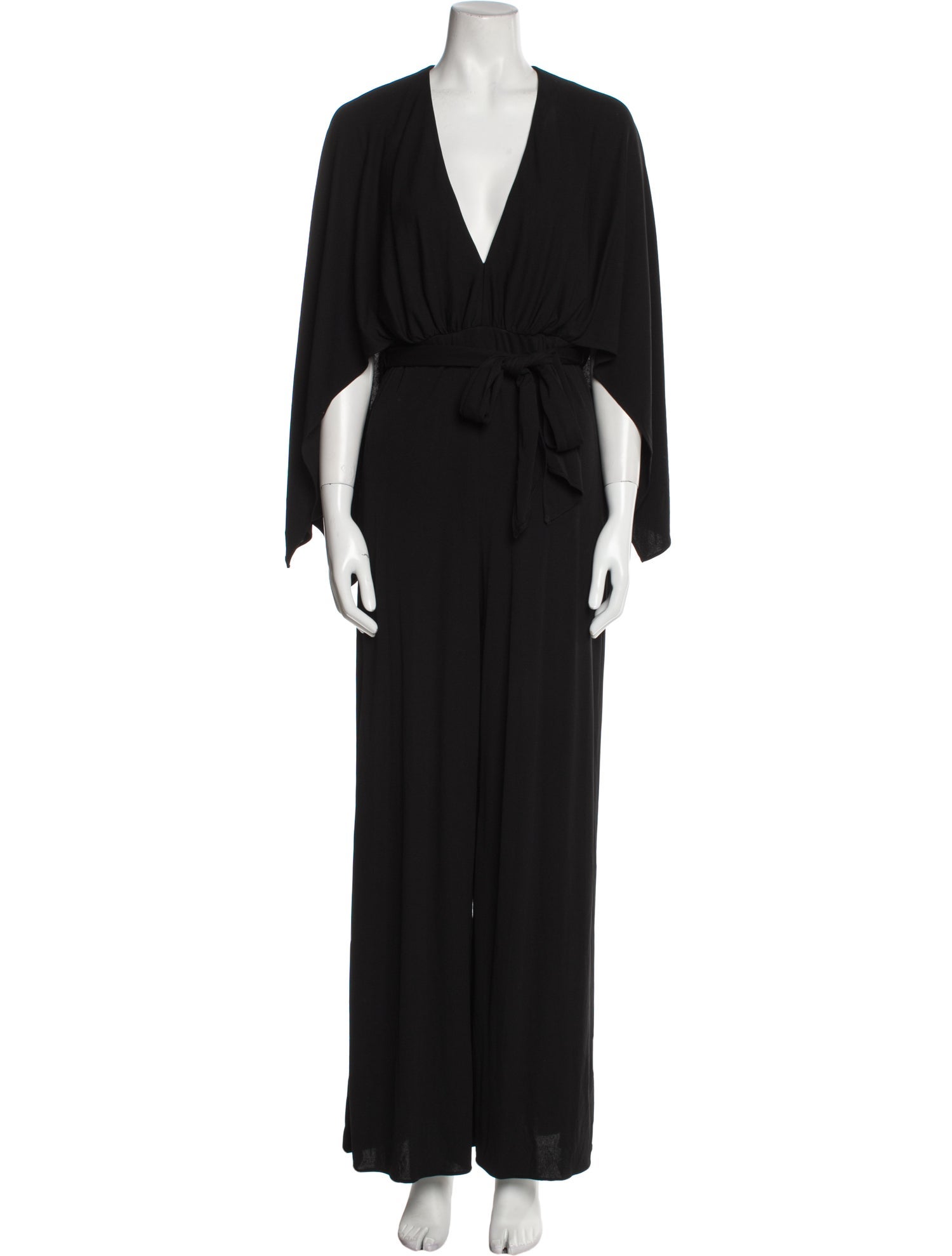 Halston Plunge Neckline Jumpsuit