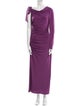 Halston Cowl Neck Long Dress