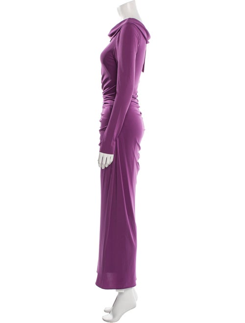 Halston Cowl Neck Long Dress