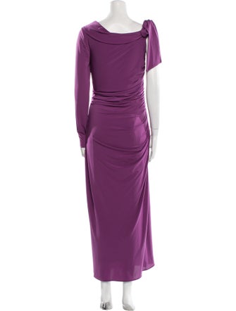 Halston Cowl Neck Long Dress