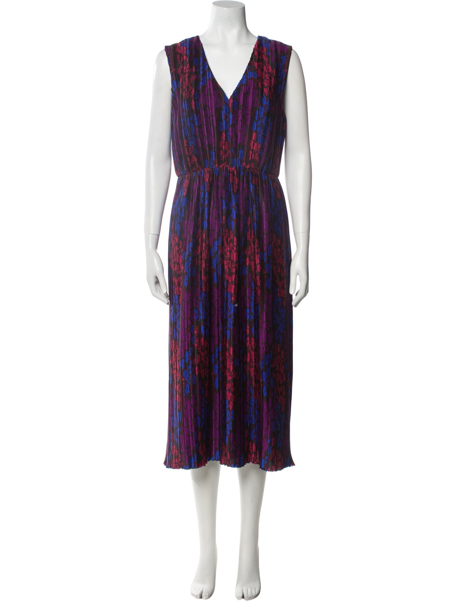 Halston Striped Long Dress