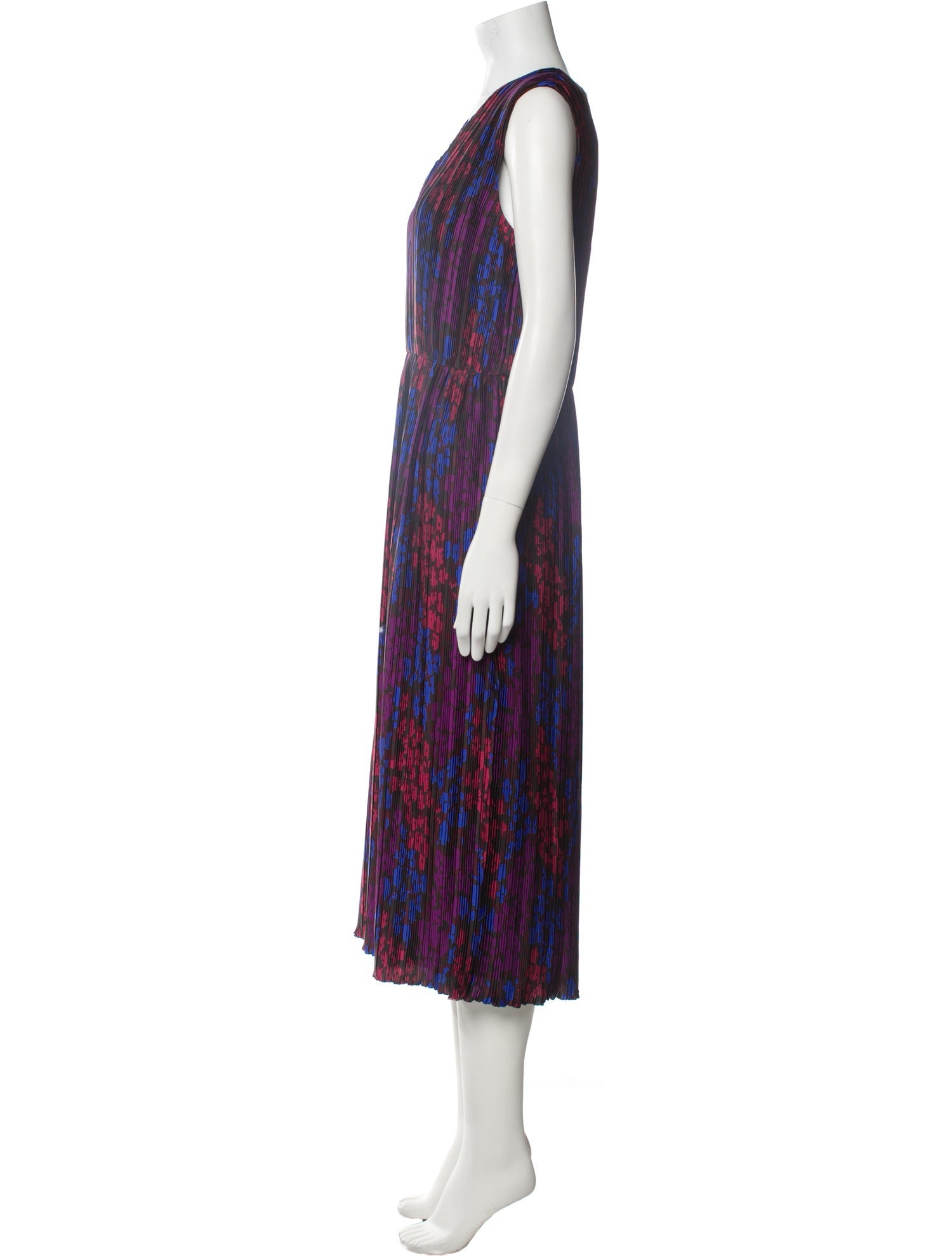 Halston Striped Long Dress