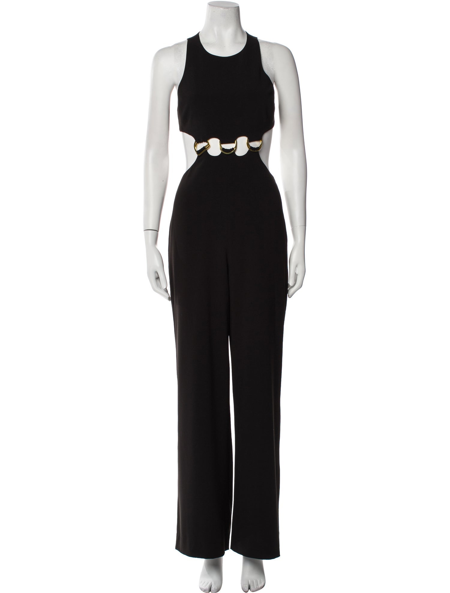 Halston Crew Neck Jumpsuit