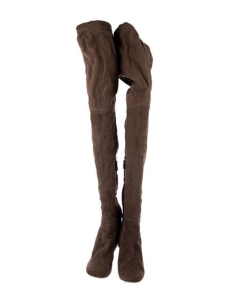 Halston Suede Sock Boots