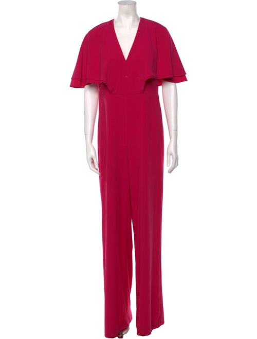 Halston V-Neck Jumpsuit