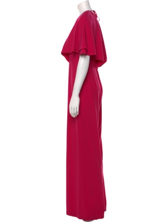 Halston V-Neck Jumpsuit