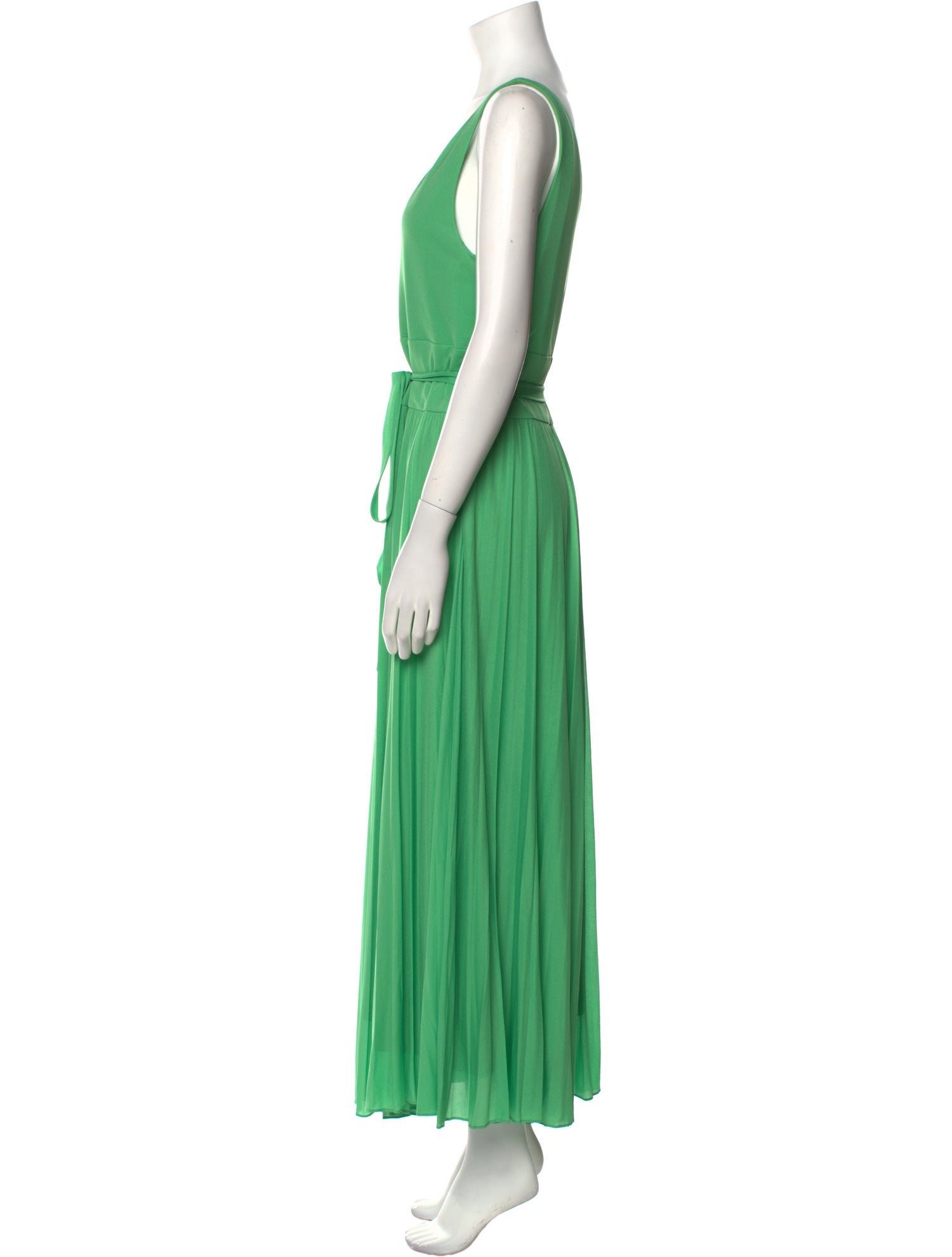Halston V-Neck Long Dress