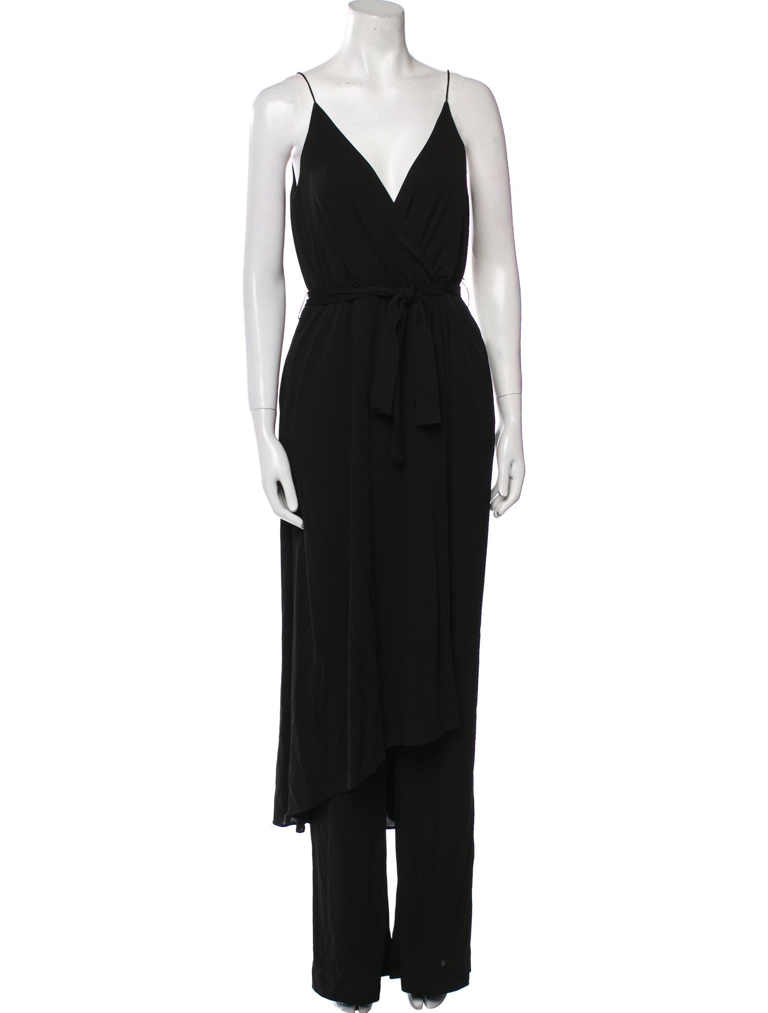 Halston Plunge Neckline Jumpsuit