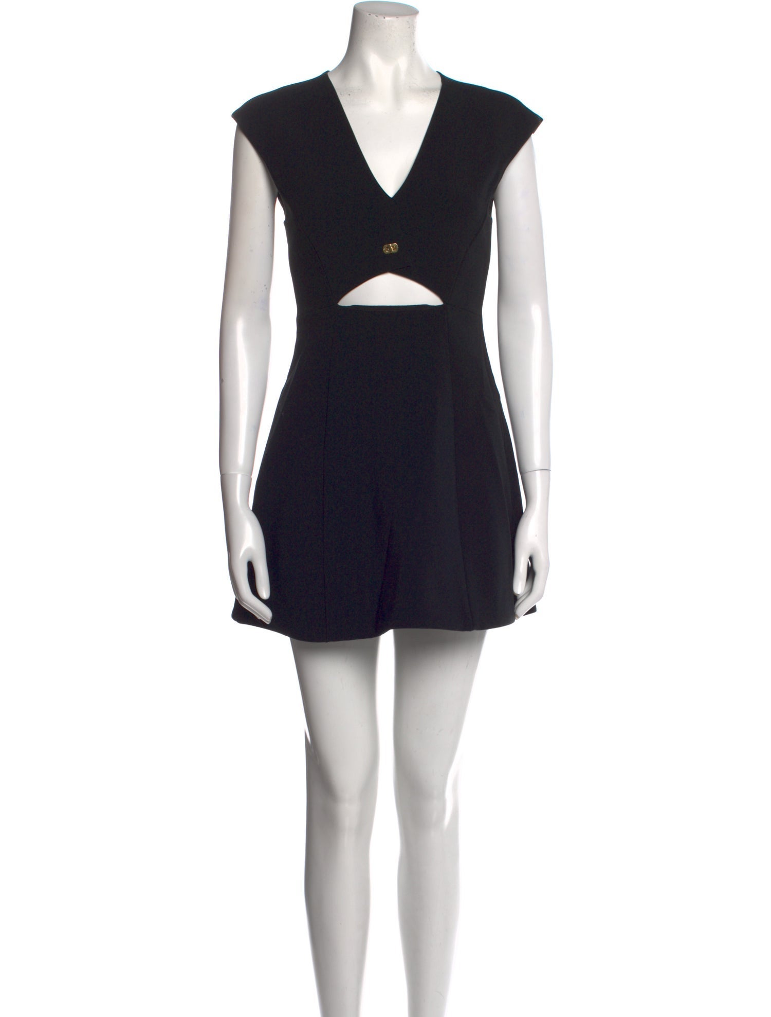 Halston V-Neck Mini Dress