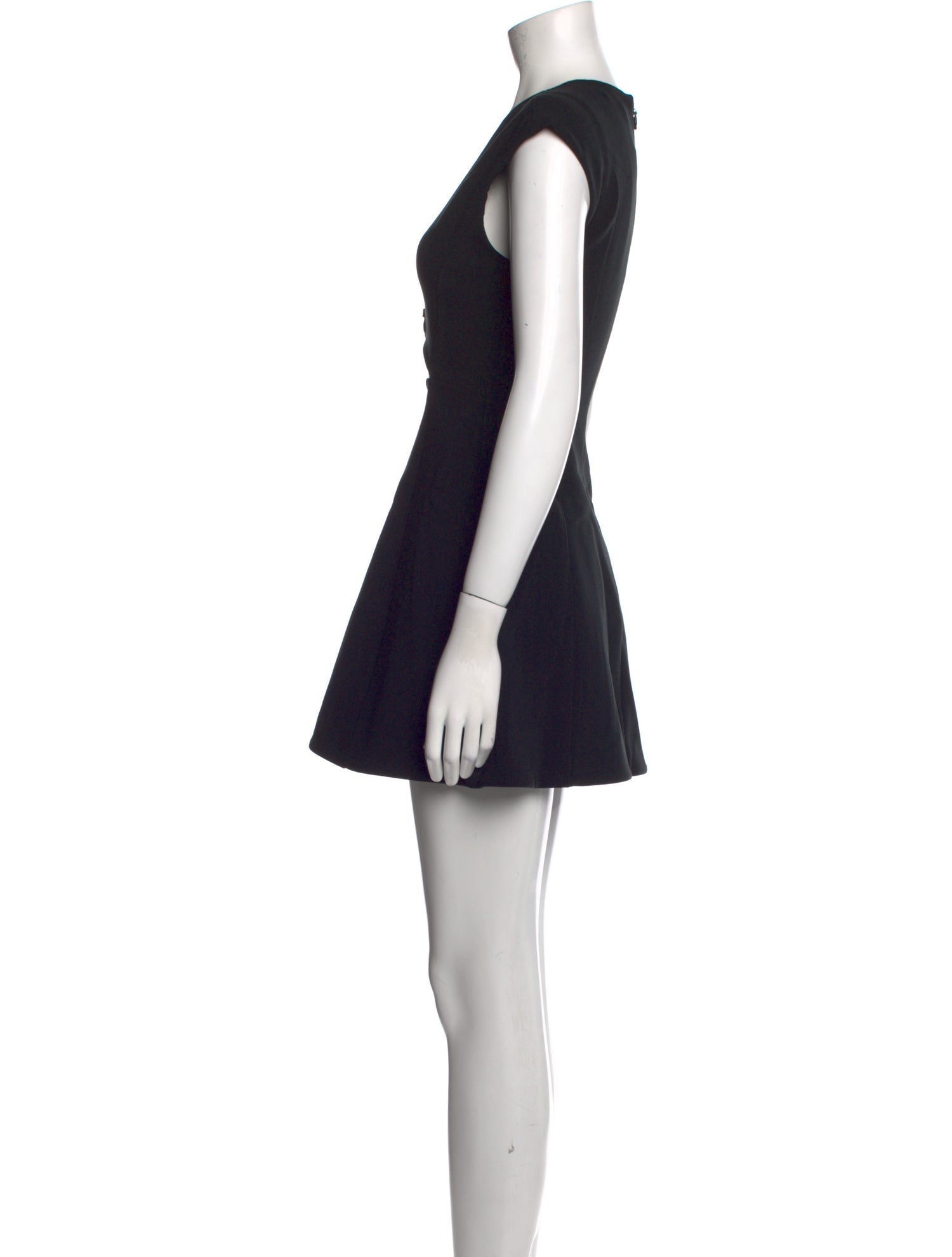 Halston V-Neck Mini Dress
