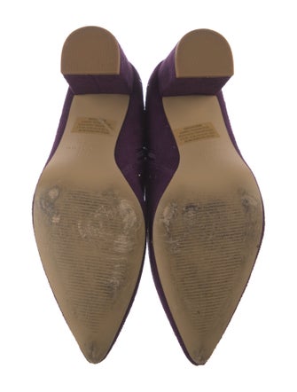 Halston Vegan Suede Crystal Embellishments Boots