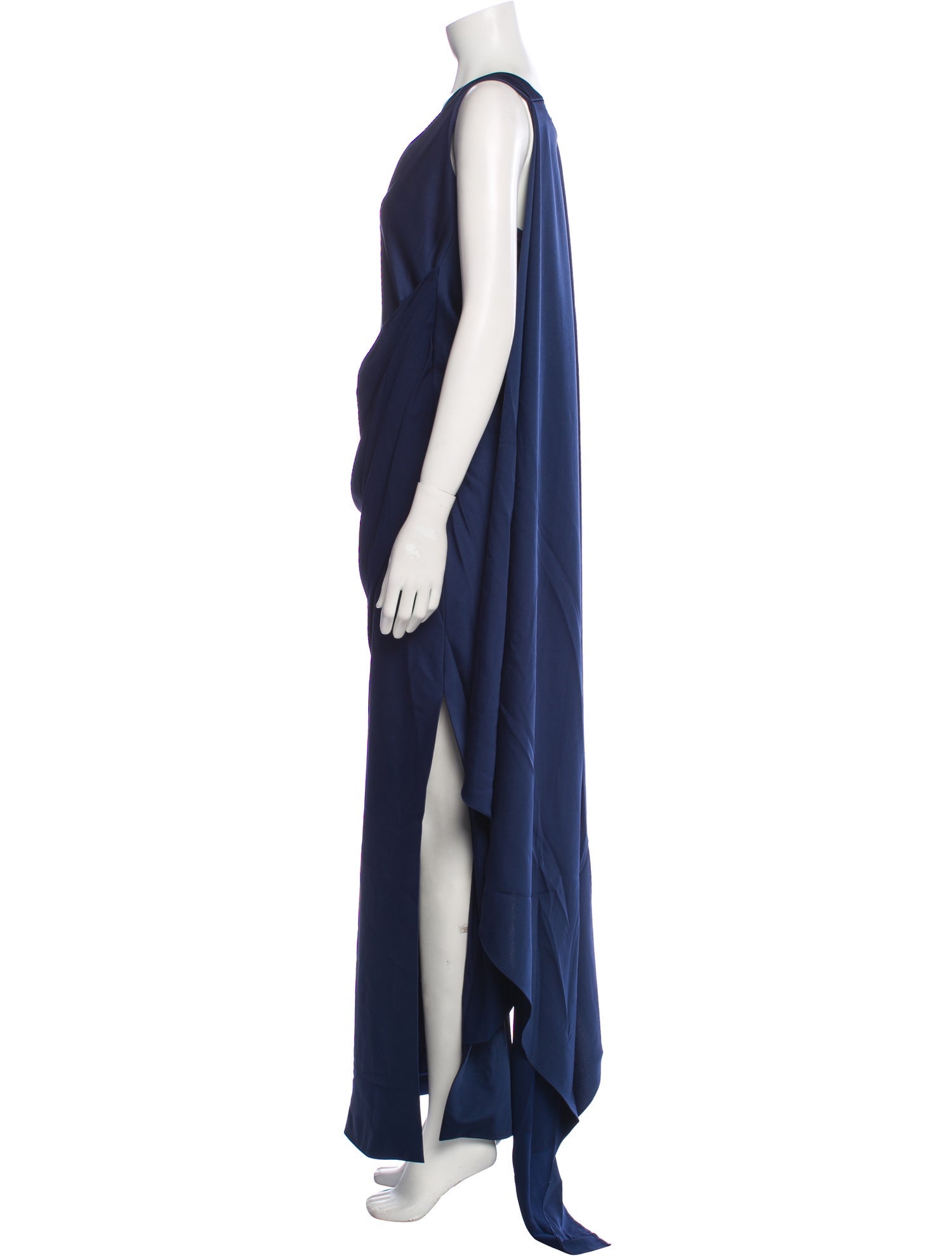 Halston V-Neck Long Dress
